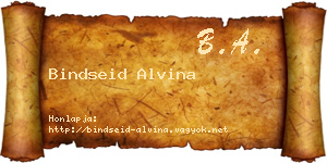 Bindseid Alvina névjegykártya
