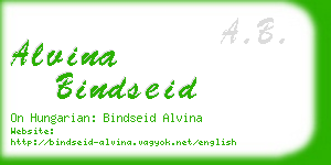 alvina bindseid business card